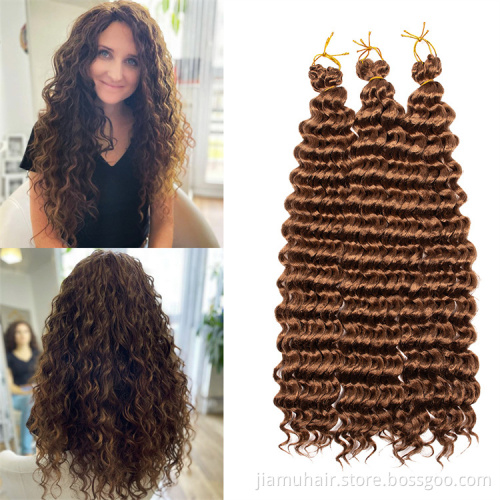 crochet braid deep twist hair premium deep wave yaki synthetic hair extension 22 inch braiding bulk hair